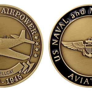 Grumman F6F Hellcat Challenge Coin, 1 1/2&quot;  CC-F6F