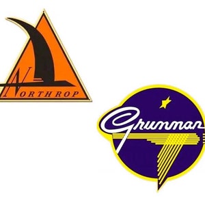 Conjunto de dois sinais de logotipo - Northrop Grumman, B-21 Raider Stealth Bomber GRP-0170