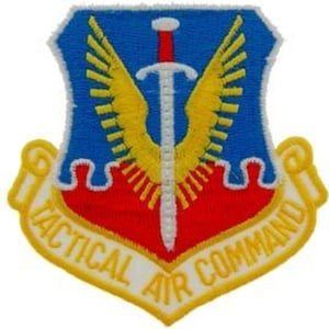 Tactical Air Command, TAC, Embroidered Iron-On Patch, 3" PAT-0125
