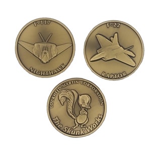 Lockheed Skunk Works Fighter Plane Challenge Coin Collection GRP-0153
