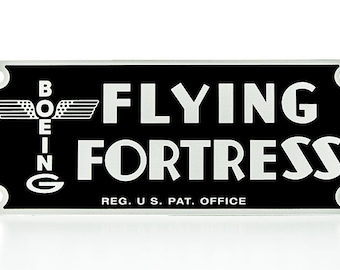 Plaque de tableau de bord du Boeing B-17 Flying Fortress PLA-0106