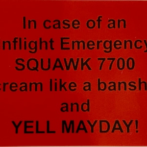 Inflight Emergency Decal, Lot of 5  Dec-0144-5