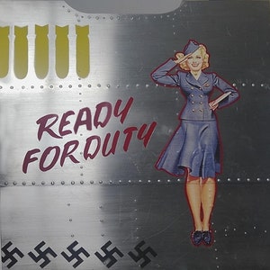 Nose Art Panel- &quot;Ready For Duty&quot;, WWII Aviation  NAP-0103