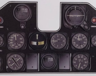 Miniature Curtiss P-40 Warhawk Instrument Panel MIN-P-40