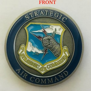 Strategic Air Command Boeing B-52 Challenge Coin, 1 3/4&quot; CC-B-52