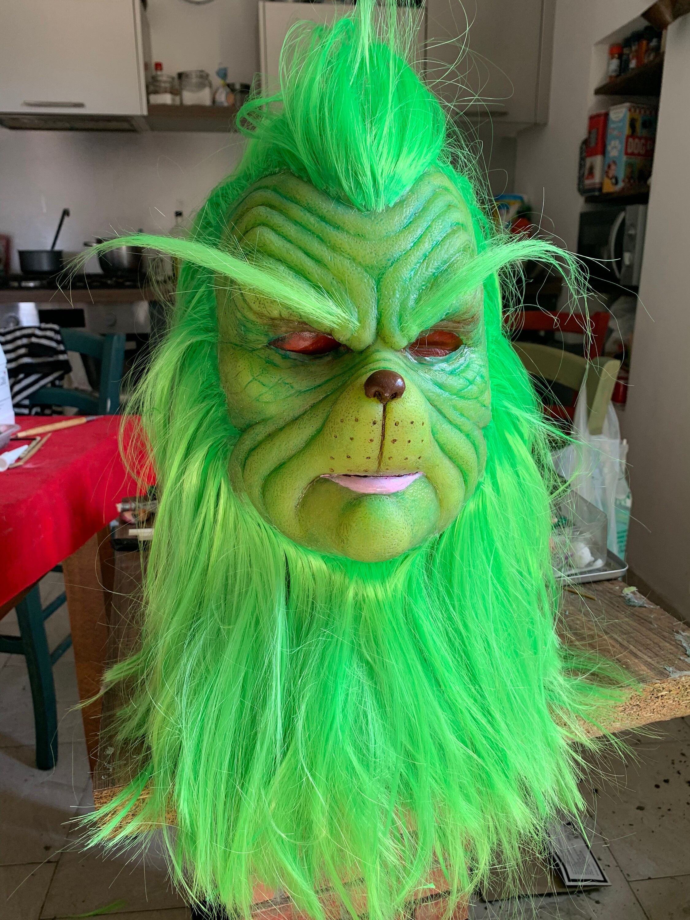 Grinchiy mask green lime version