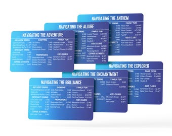 Royal Caribbean NavCard®: Cruise Wayfinding Lanyard Card for ALL of the RCCL Ships
