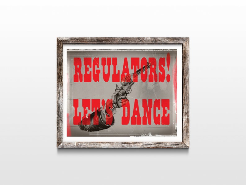 Mr Robot poster Regulators Lets dance gift for him gift for Etsy