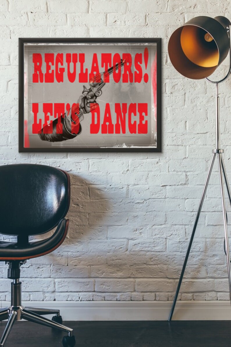 Mr Robot poster Regulators Lets dance gift for him gift for Etsy