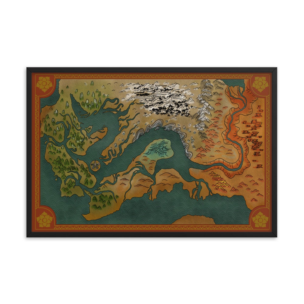 Raya and The Last Dragon poster Raya and the Last Dragon map | Etsy