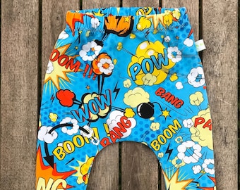 Powow Slim Harem Pants, Trendy Baby Boy Girl Toddlers Clothes