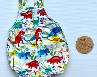 Dinosaur Retro style baby romper playsuit