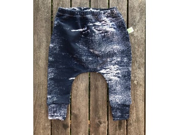 Faux Denim Slim Harem Pants, Trendy Baby Boy Girl Toddlers Clothes