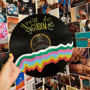 Painted Vinyl Record Etsy