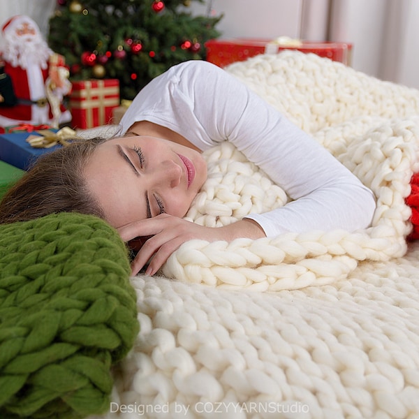 Chunky Knit Blanket Etsy Australia