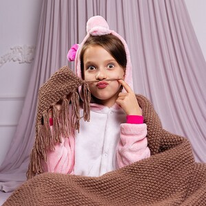 Knit Baby Blanket Cozy Knit Throw Handmade Knitted Blanket Baby Throw Handknit Blanket Tassels Hand Knit Blanket Fringe Throw Wool Blanket
