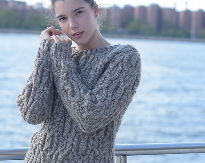 Knit Sweater Women Chunky Sweater Oversized Wool Sweater Handmade Knit Pullover Sweater Knit Cardigan Top Womens Clothing Knitted Sweater
