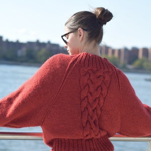 Hand Knit Sweater for Women Oversized Sweaters Womens Knitwear Wool Sweater Handmade Knit Pullover Warm Sweater Knit Top Knitted Sweater