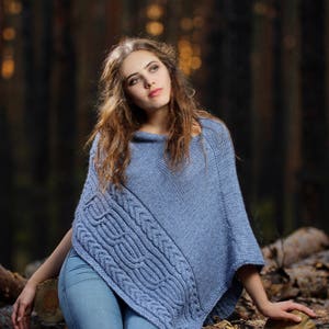 Poncho Cape Knit Poncho Wool Hand Knit Poncho Hand Knit Shawl Wool Poncho Cape Wrap Poncho Wrap Knit Poncho Women Poncho Sweater Oversized
