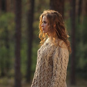 Knit Sweater Women Chunky Sweater Oversized Wool Sweater Handmade Knit Pullover Sweater Knit Cardigan Top Womens Clothing Knitted Sweater