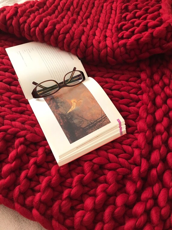 Chunky Knit Blanket Throw Blanket Merino Wool Blanket Knit Baby Blanket Super Chunky Yarn Blanket Chunky Knit Throw Knit Blanket Wool Throw