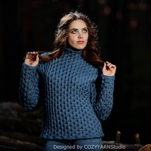 Knit Sweater Women Chunky Sweater Oversized Wool Sweater Handmade Knit Pullover Sweater Knit Cardigan Top Womens Clothing Knitted Sweater
