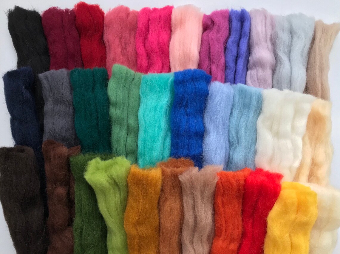 Merino Wool Roving Chunky Wool Felt Merino Wool Fabric Samples Felting ...