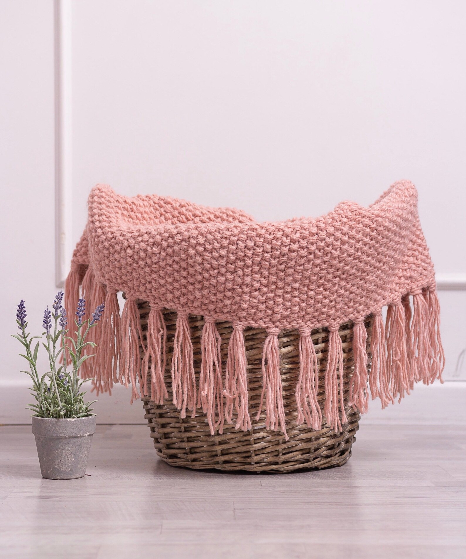 Knit Baby Blanket Blue Knit Throw Handmade Knitted Blanket Etsy