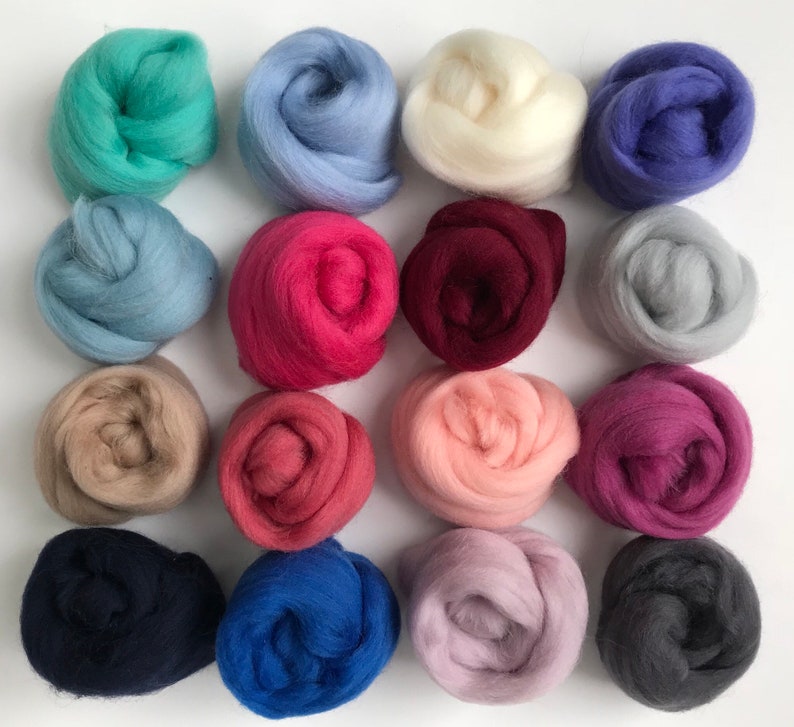 Felt Wool Kit Fabric Roving Wool Yarn Hand Spinning Supply Etsy