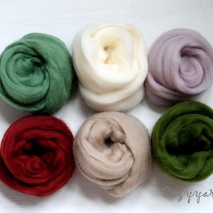 Merino Wool Roving Chunky Wool Felt Merino Wool Fabric Samples Felting Kit Weaving Wool Yarn Thick Wool Knitting Supplies Wool Sampler Kit