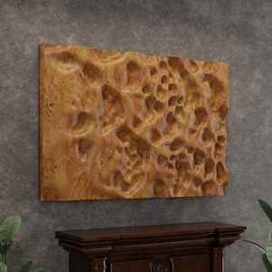 Modern 3D Wave Wall Art: Voronoi CNC Relief File (STL Digital Download)