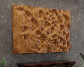 Modern 3D-vågväggkonst: Voronoi CNC-relieffil (digital nedladdning i STL)