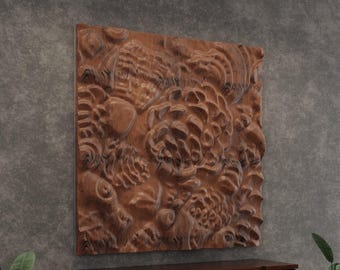 CNC-träsniderifil, abstrakt 3D-panel, digital nedladdning i STL, texturerad väggkonstmodell