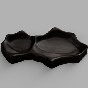Organic tray platter dish, 3d STL file for CNC