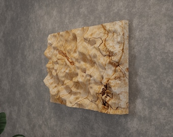 Vågiga vågor CNC-väggkonst: 3D-panel STL-fil