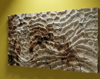 CNC-fil för trä, 3D STL, väggpaneldekor, vågig vågor Voronoi-modell för snidning