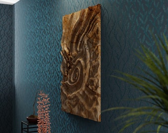 3D STL-fil, abstrakt väggpaneldekor, vågig modell för CNC-snideri