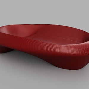 Organic tray platter dish plate, 3d STL file for CNC, woodworking