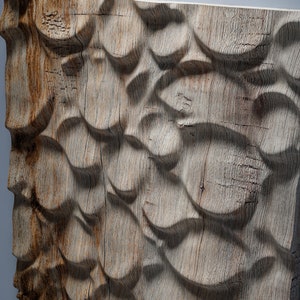 CNC file for wood, 3d STL, Wall panel decor, wavy waves model for carving or printing