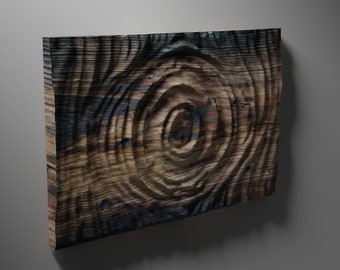 3d STL file, Wall panel decor, wavy model for CNC carving or 3D print