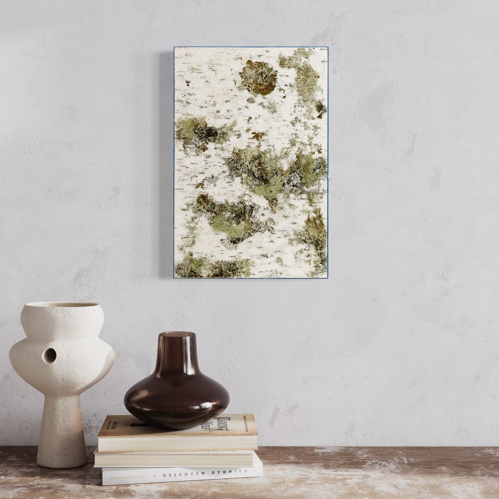 Tableau en liège 120 x 90 cm avec cadre en bois brun - Tableau avec 2  crochets pour accrocher verticalement et horizontalement - tableau  d'affichage