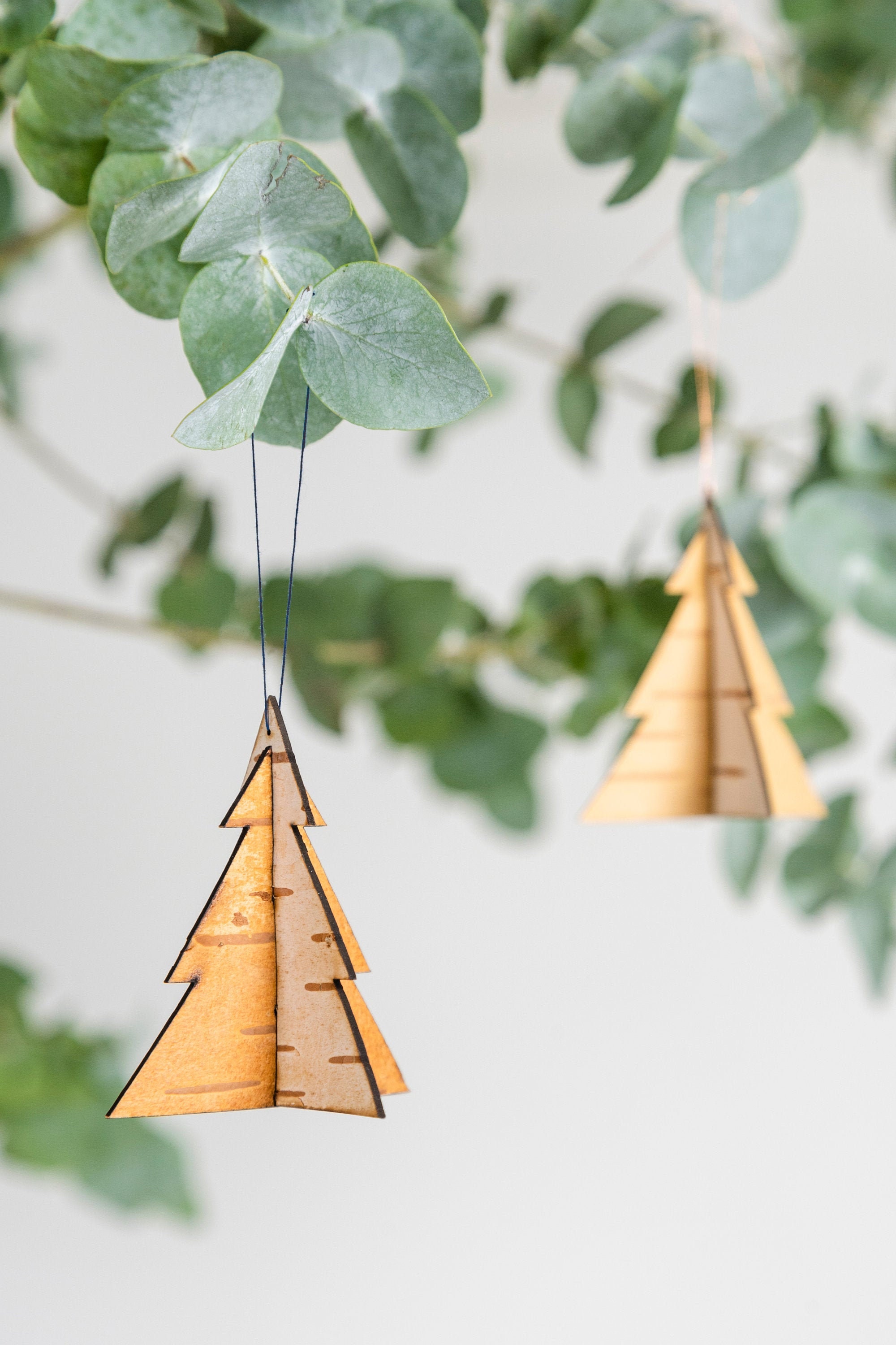 Motif de Décoration d'arbre Noël Arbre en Écorce Bouleau - Moya Birch Bark