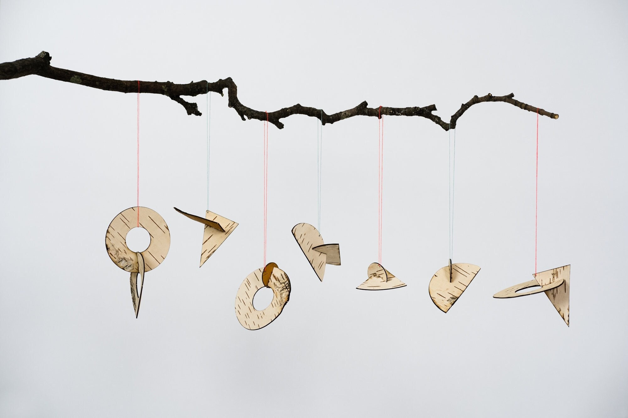 Pendentif de Décoration en Écorce Bouleau - Ornements Graphique Moya Birch Bark