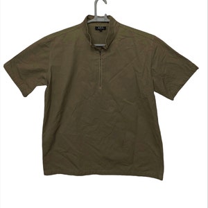 Vintage 1999 APC half zipper shirt made in france brown colour Large size