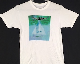 Vintage 90s Yngwie Malmsteen The Seventh Sign Tour Concert Promo Bootleg T-shirt