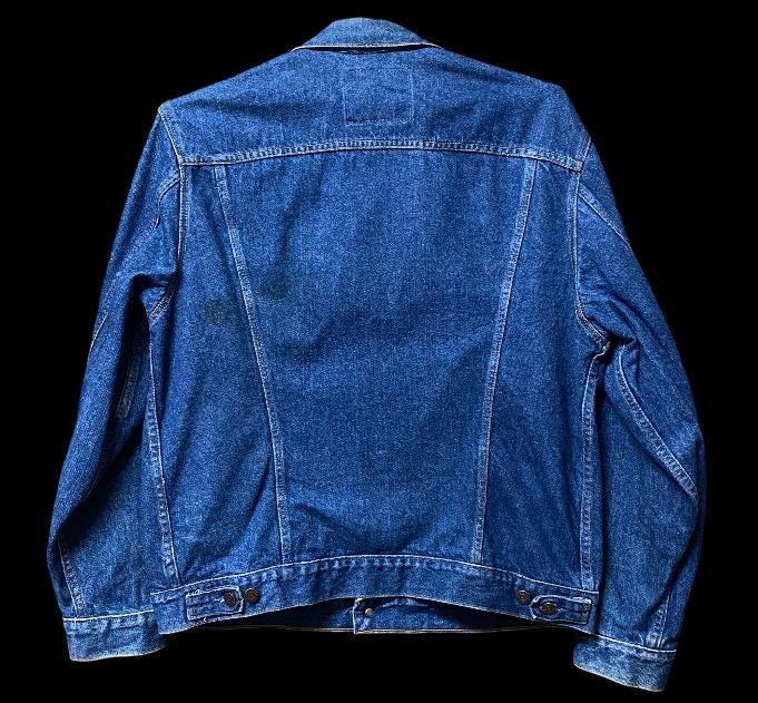 Vintage 70s Levis 506 Big E Trucker Type 3 Size 46 Jeans Jacket