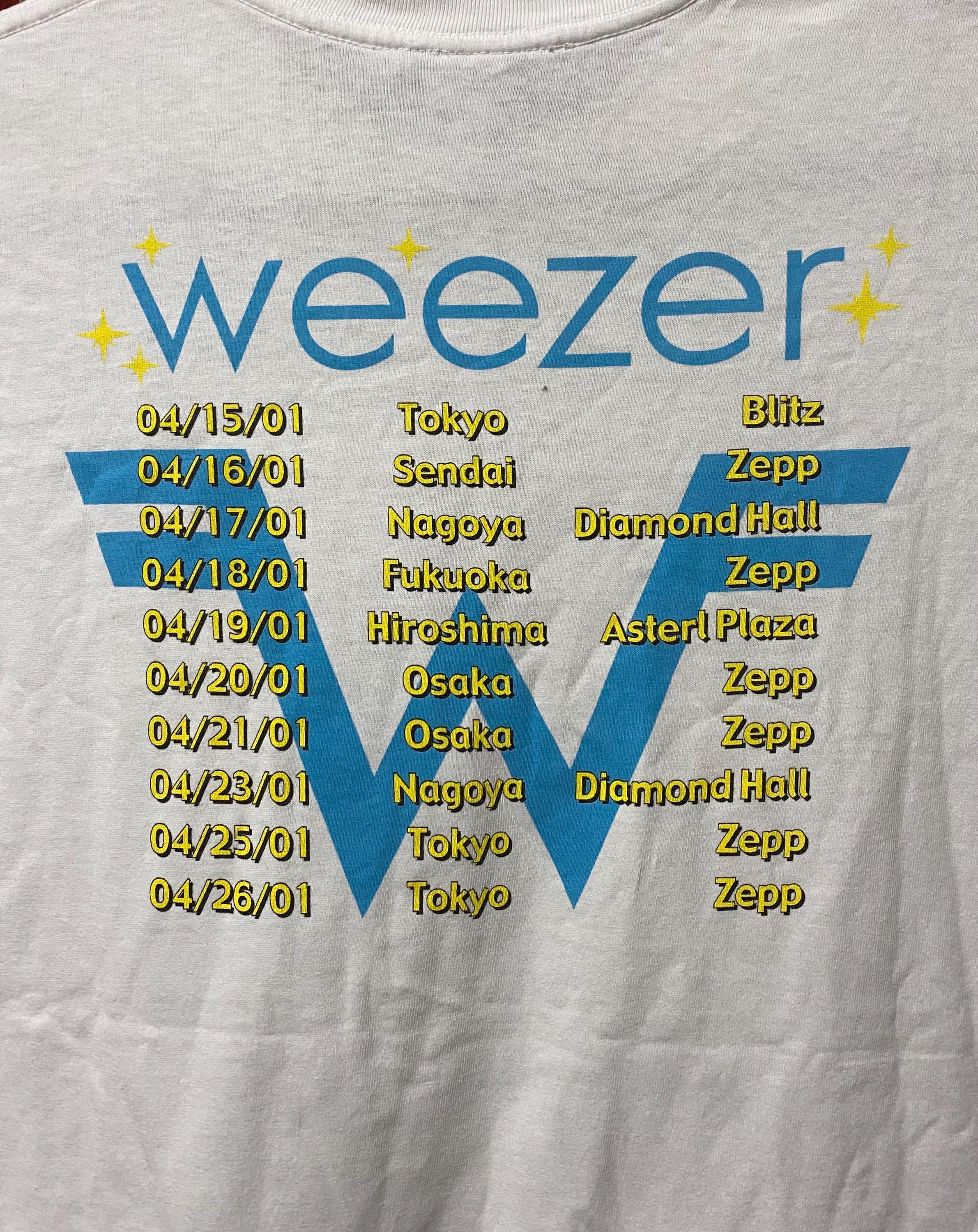 Vintage 2001 Weezer Japan Tour Shirt Grunge Band Indie Britpop