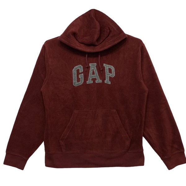 Vintage 90s GAP Big Logo fleece hoodie sweatshirt