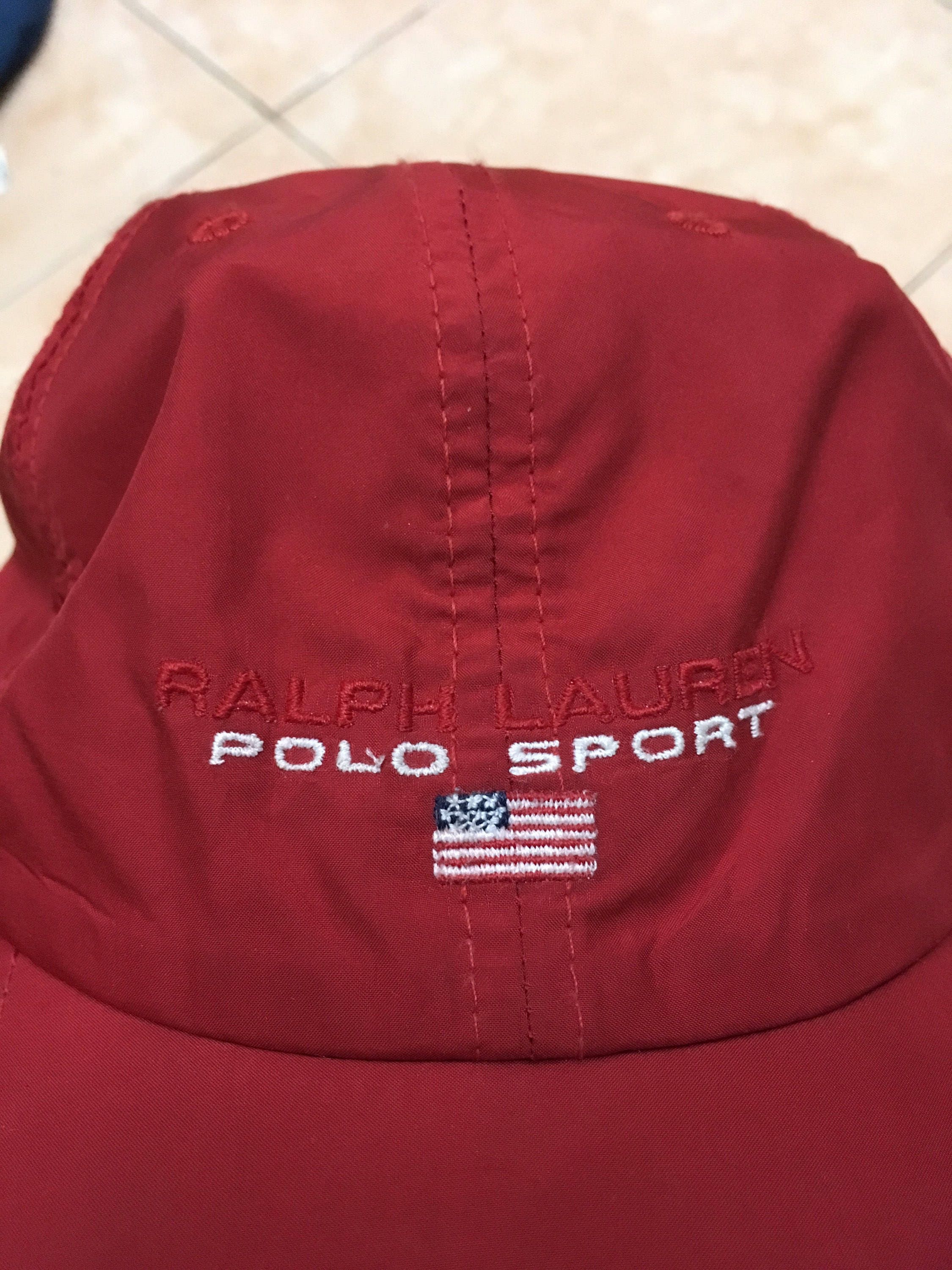 Vintage 90s Polo Sport by Ralph Lauren Big Logo Hat Cap Spell Out
