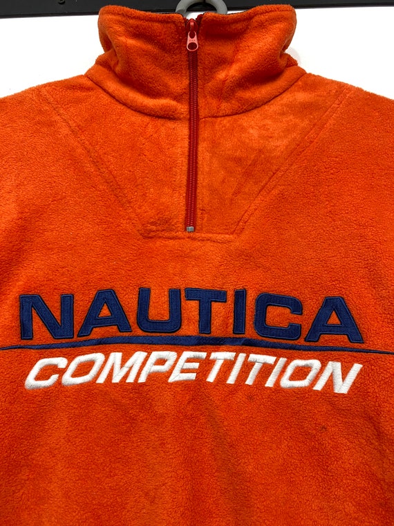 Vintage Nautica Competition fleece Sweatshirt ora… - image 3